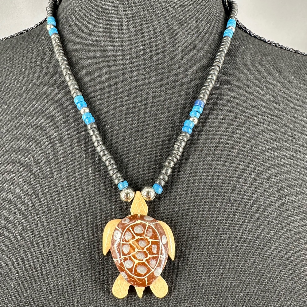 NEW Sea Turtle Necklace with Hawaiian Aloha Bracelet Set - Picture 2 of 8